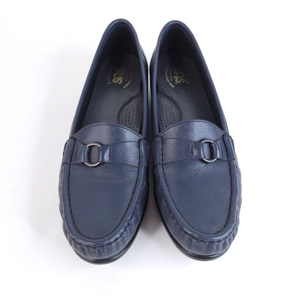 SAS Shoes Loafers Womens Size 10 S Tripad Comfort Blue Gray Moccasin Slip On